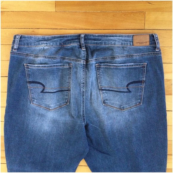 2/$40 AMERICAN EAGLE High-Rise Jegging Super Stretch X Plus Sz 20 Med Wash Jeans - Picture 8 of 14